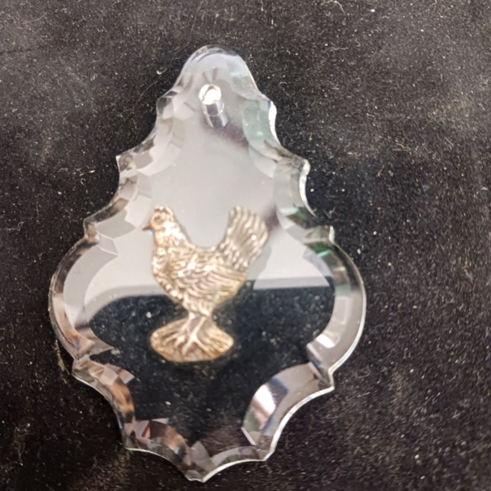 Reed baeton sterling & crystal ornament